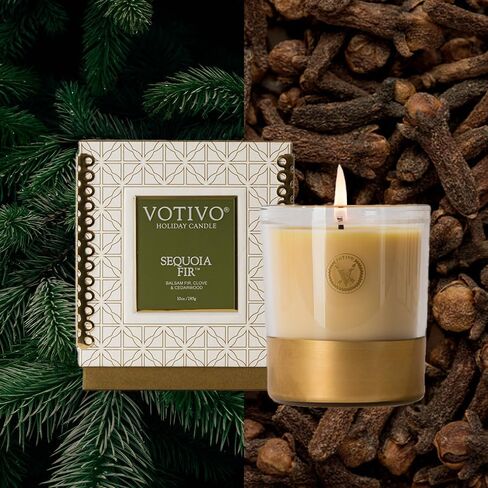Votivo Gilded Pear 10 oz Holiday Candle | Soy Wax Blend | Fall Candle | Seasonal Candle | Candle Gifts | Fall Home Decor | Long Burning & Highly Scented in Saudi Arabia