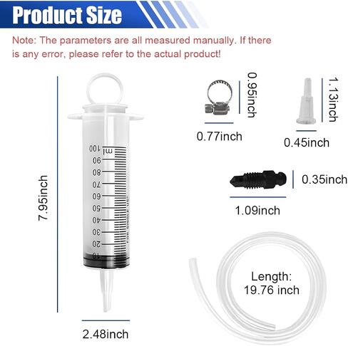 Brake Bleeder Kit, Hydraulic Disc Clutch Brake Bleeding with 100ML Syringe 50cm Hose, Universal Oil Fluid Extractor Tool for Motorcycle Motorbike Scooter Quad System Repair Maintenance in Saudi Arabia