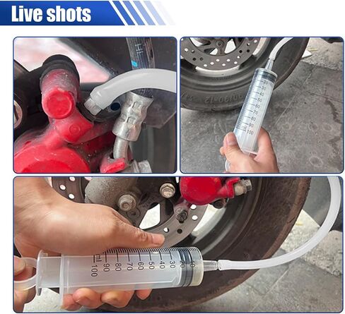 Brake Bleeder Kit, Hydraulic Disc Clutch Brake Bleeding with 100ML Syringe 50cm Hose, Universal Oil Fluid Extractor Tool for Motorcycle Motorbike Scooter Quad System Repair Maintenance in Saudi Arabia