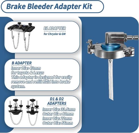 Brake Bleeder Adapter Kit Brake Master Cylinder Bleeder Kit Brake Pressure Bleeder with 12pcs Master Cylinder Adapters in Saudi Arabia