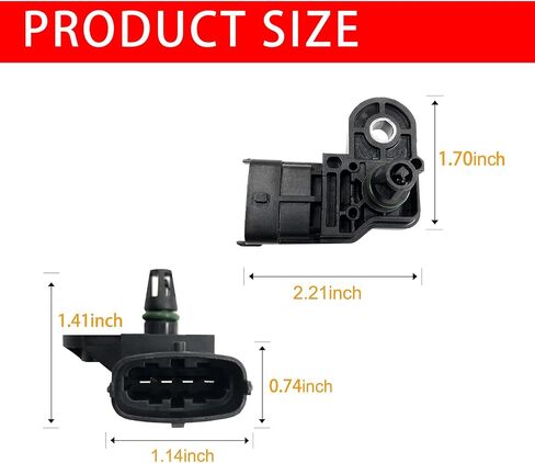 مستشعر الضغط المطلق Ijuicy ، 0261230217 2410422 2411528 استبدال مستشعر MAP ، متوافق مع Polaris (أسود) in Saudi Arabia
