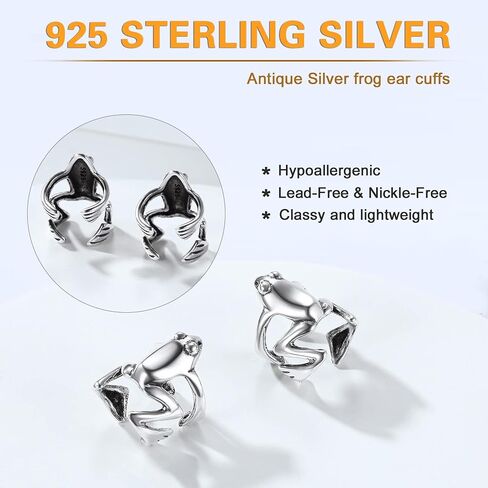 Silvercute 925 Sterling Silver Earrings for Women ، Silver Cat/Dinosaur/Devil Horn/Leaf/Snake/Skeleton Earlings Stud arics أو Ear Agufs in Kuwait