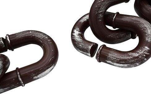 Nicky Bigs Novelties Large Halloween Plastic Chains Jumbo 72 Inch Fake Rusty 6 ft Plastic Linkable Decoration Prop Detachable Brown with Silver Large Chain Links Costume Accessory in Saudi Arabia