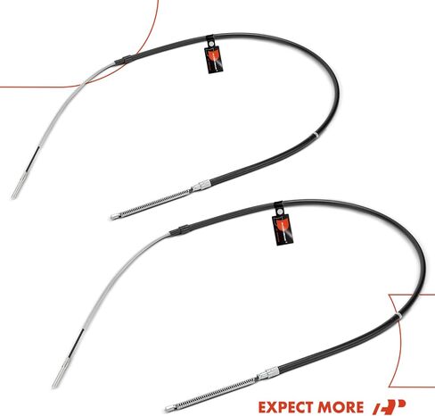 A-Premium Rear Driver and Passenger Side Parking Brake Cable Assembly Compatible with Volkswagen Models: Jetta 1995-1998, Golf 1995-1999, Cabrio 1995-1999 - 2-PC Set, Replace# 1H0609721D in Saudi Arabia