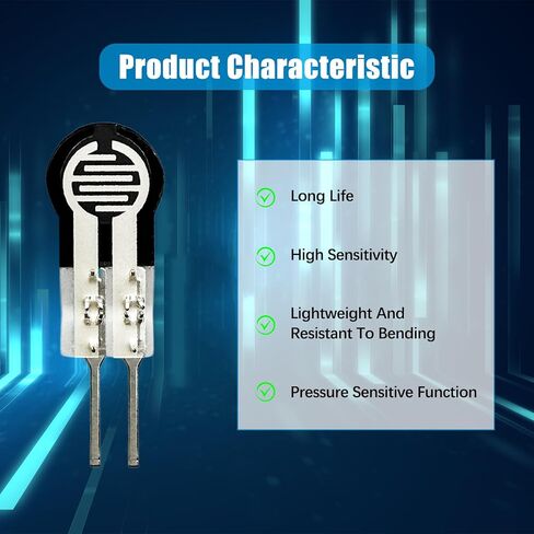 2Pcs DF9-40 Flexible High Precise Force Sensing, Resistance-Type Thin Film Pressure Sensor, Force Sensor Module for Detect and Measure a Relative Change (0-500g) in Saudi Arabia