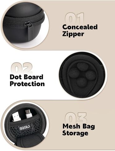 Carrying Case for Babelio White Noise Machine, Mini Sound Machine Protective Compact Traveling Storage Bag, Scratches Shockproof Waterproof (Only Case) (Beige, S) in Saudi Arabia