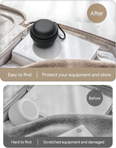 Carrying Case for Babelio White Noise Machine, Mini Sound Machine Protective Compact Traveling Storage Bag, Scratches Shockproof Waterproof (Only Case) (Beige, S) in Saudi Arabia