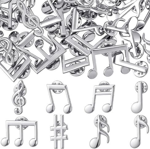 40 Pcs Music Lapel Pins Bulk Musical Note Brooch Set for Musical Party Favors Gifts Music Notes Enamel Pins for Backpack Suits Hats Scarfs Dress Bags Accessories in Saudi Arabia