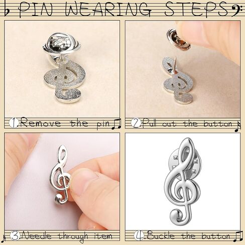 40 Pcs Music Lapel Pins Bulk Musical Note Brooch Set for Musical Party Favors Gifts Music Notes Enamel Pins for Backpack Suits Hats Scarfs Dress Bags Accessories in Saudi Arabia