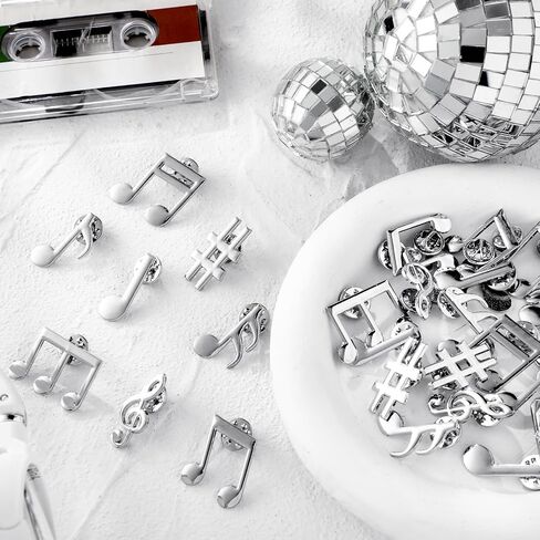 40 Pcs Music Lapel Pins Bulk Musical Note Brooch Set for Musical Party Favors Gifts Music Notes Enamel Pins for Backpack Suits Hats Scarfs Dress Bags Accessories in Saudi Arabia