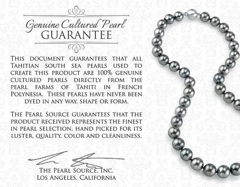 The Pearl Source Sterling Silver Baroque Black Tahitian South Sea Cultured Pearl Leather Bracelet for Women in Saudi Arabia