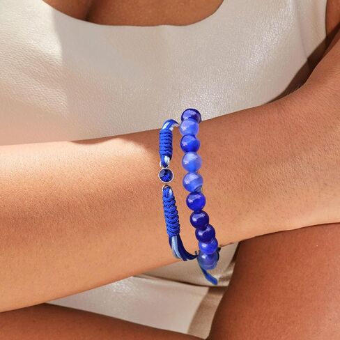 Birthstone Bracelets للنساء الرجال ، شفاء حماية الكريستال حجر الوردة حبات كريستال حبات ، سلسلة خلاف زودياك هدايا مجوهرات عيد ميلاد المجوهرات in Kuwait