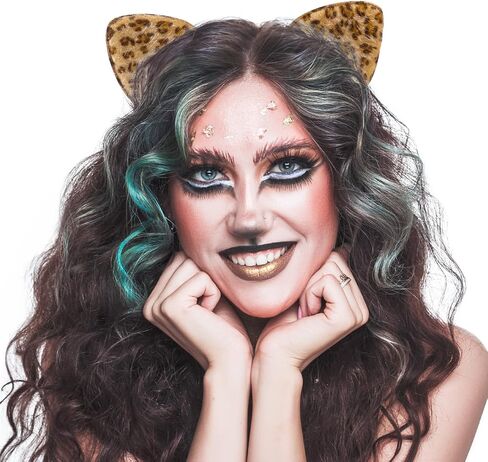 THAUSDAS LEOPARD CHEETAH EARS عقال ، آذان CAT إكسسوارات عقال CAT للنساء الفتيات ، حفلات الهالوين إكسسوارات الأزياء للبالغين in Saudi Arabia