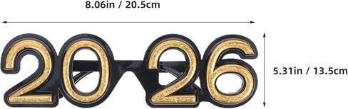 Logofun 4pcs 2026 نظارات الحفلات ذات الطابع مع تأثير ثلاثي الأبعاد للاحتفالات ليلة رأس السنة in Kuwait