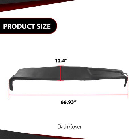 Dashboard Cover Compatible with Dodge Ram 2002-2005 Black Plastic in Saudi Arabia