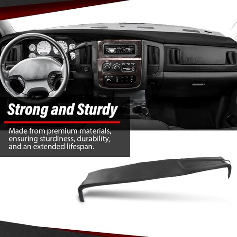 Dashboard Cover Compatible with Dodge Ram 2002-2005 Black Plastic in Saudi Arabia