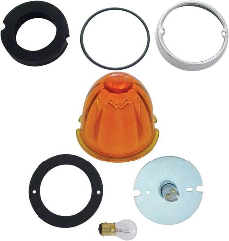 United Pacific 32154 Truck Cab Light Conversion Kit ، Grakon 1000 Style ، عدسة العنبر الداكنة ، مع عدسة زجاجية بطيخ وقاعدة 1157 in Saudi Arabia