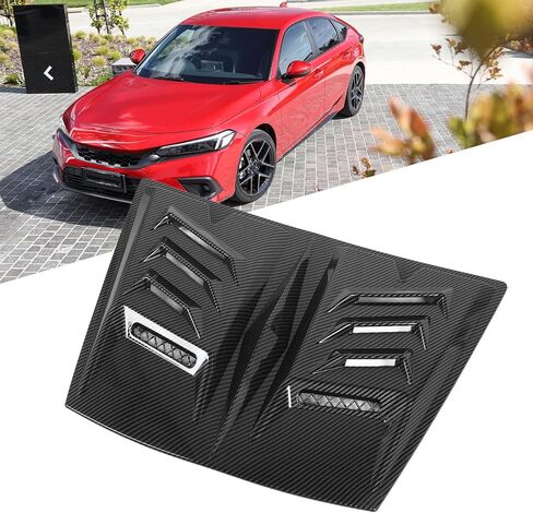 Hood Air Vent Trim Cover, Enhance Engine Cooling Reduce Wind Resist Car Hood Air Vent Cover, Anti Scratch Fit Bonnet Air Vents Engine Hood for 1 Series E90 E91 (Black) in Saudi Arabia