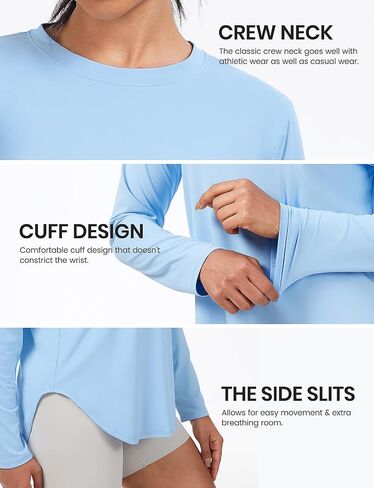 Cosy Pyro 3-Pack Workout Tops for Women Long Sleeve Athletic T-Shirts UPF 50+ Yoga Shirts Quick Dry Running Gym Tee in Saudi Arabia