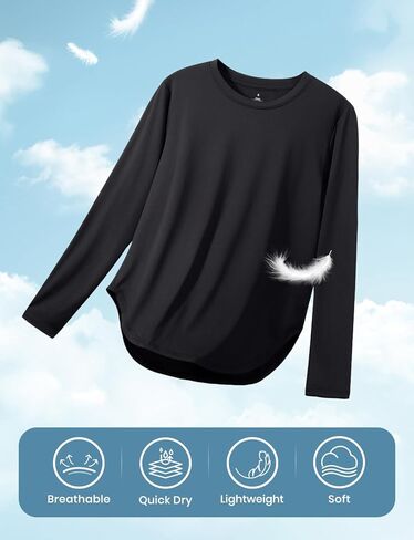 Cosy Pyro 3-Pack Workout Tops for Women Long Sleeve Athletic T-Shirts UPF 50+ Yoga Shirts Quick Dry Running Gym Tee in Kuwait