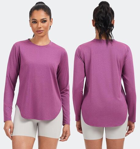 Cosy Pyro 3-Pack Workout Tops for Women Long Sleeve Athletic T-Shirts UPF 50+ Yoga Shirts Quick Dry Running Gym Tee in Kuwait