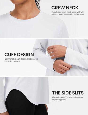 Cosy Pyro 3-Pack Workout Tops for Women Long Sleeve Athletic T-Shirts UPF 50+ Yoga Shirts Quick Dry Running Gym Tee in Kuwait