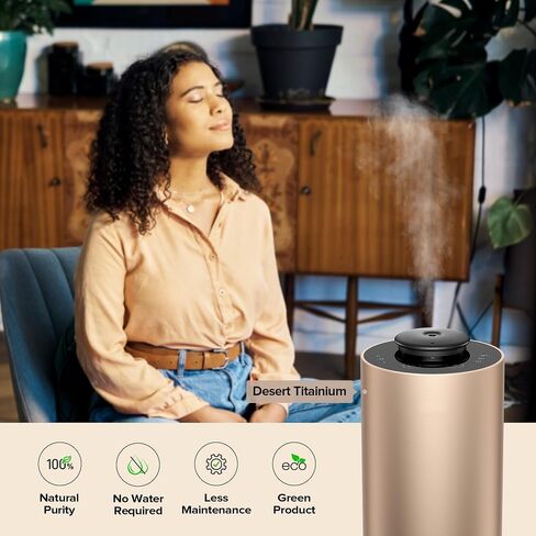 Waterless Essential Oil Diffuser for Home Aromatherapy Scent Diffusers with 1/3/6h Timer Settings or Timer-Off, 3 Mist Levels for Car Room Studio Office, ANX Premium Metal Black 2 Pack in Saudi Arabia