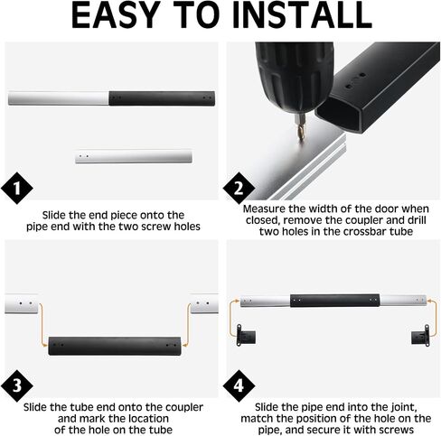 2 PCS RV Door Door Handle Bar Cross ، Bar Door Door القابل للتعديل 21-5/8 إلى 28-5/8 مع مقبض دعم الألومنيوم غير القابل للقبضة للمقطورة ، المنزل ، الشاحنة ، التخييم ، إكسسوارات السفر RV in Saudi Arabia