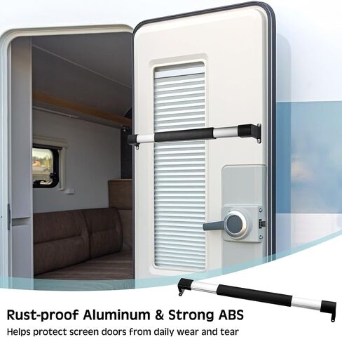 2 PCS RV Door Door Handle Bar Cross ، Bar Door Door القابل للتعديل 21-5/8 إلى 28-5/8 مع مقبض دعم الألومنيوم غير القابل للقبضة للمقطورة ، المنزل ، الشاحنة ، التخييم ، إكسسوارات السفر RV in Saudi Arabia