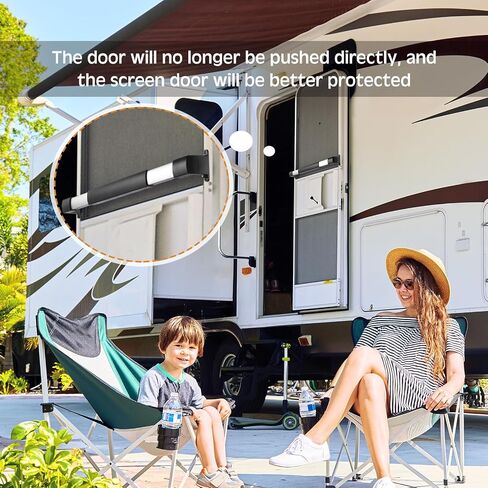 2 PCS RV Door Door Handle Bar Cross ، Bar Door Door القابل للتعديل 21-5/8 إلى 28-5/8 مع مقبض دعم الألومنيوم غير القابل للقبضة للمقطورة ، المنزل ، الشاحنة ، التخييم ، إكسسوارات السفر RV in Saudi Arabia