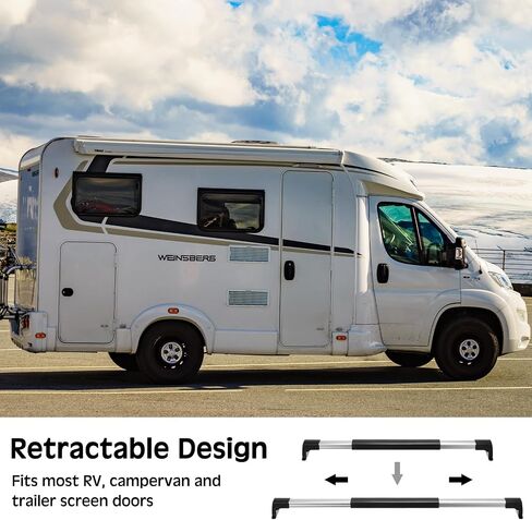 2 PCS RV Door Door Handle Bar Cross ، Bar Door Door القابل للتعديل 21-5/8 إلى 28-5/8 مع مقبض دعم الألومنيوم غير القابل للقبضة للمقطورة ، المنزل ، الشاحنة ، التخييم ، إكسسوارات السفر RV in Saudi Arabia
