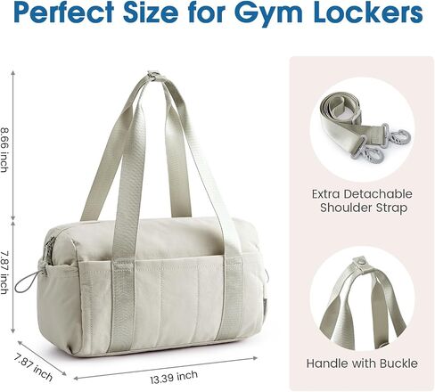 G4Free Small Gym Bag for Women 14 Inch Mini Gym Duffle Bag with Wet Compartment Cute Duffel for Travel Sport Workout (Black) in Saudi Arabia
