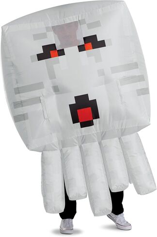 Disguise Minecraft Ghast Inflatable Costume, Official Minecraft Inflating Jumpsuit with Air Inflating Fan, Adult Size in Saudi Arabia