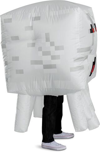 Disguise Minecraft Ghast Inflatable Costume, Official Minecraft Inflating Jumpsuit with Air Inflating Fan, Adult Size in Saudi Arabia
