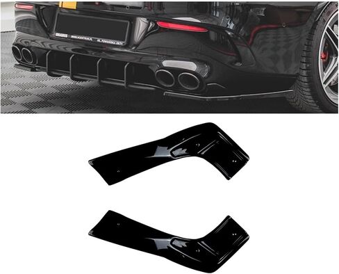 الناشر الخلفي الناشر الخشن canard canard spoiler ABS Gloss أسود متوافق مع Benz CLA-Class C118 CLA35 CLA45 AMG 2021 2022 2023+ ، Binbin06792 Store in Kuwait
