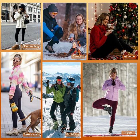 yeuG Fleece Lined Leggings for Women Thermal High Waisted Tummy Control Seamless Workout Yoga Pants in Kuwait