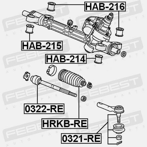 توجيه الترس التمهيد Febest HRKB-RE OEM 53534-SMA-003 in Kuwait