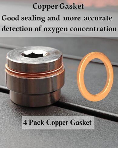 O2 Oxygen Sensor Bung and Plug with Copper Gasket,304 Stainless Steel (2Pack,M18 X 1.5) in Saudi Arabia