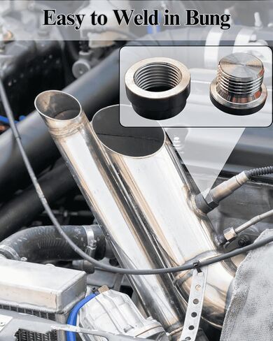 O2 Oxygen Sensor Bung and Plug with Copper Gasket,304 Stainless Steel (2Pack,M18 X 1.5) in Saudi Arabia