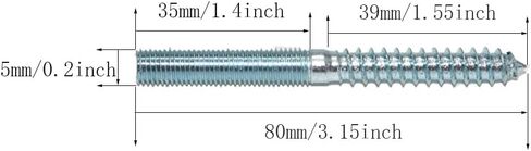16pcsGalvanized Double-Ended Teeth tip Tail Furniture self-Tapping Screw Inner Plum Double-Ended Tooth Screw in Saudi Arabia