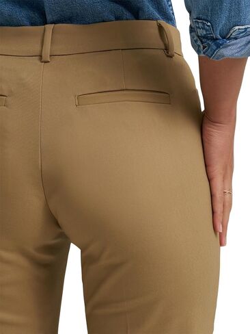 Lee Women's Ultra Lux Comfort with Flex Motion Trouser Pant, Khaki, 12 in Saudi Arabia