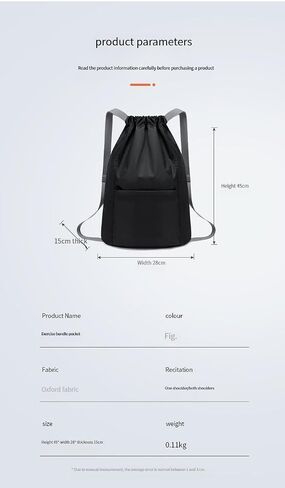 Oxford Cloth Drawstring Bag Sports And Fitness Bag Large Capacity Leisure Backpack in Saudi Arabia
