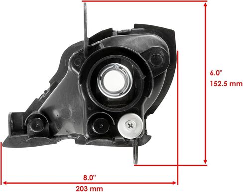 Powersports Replacement Parts for Left And Right HeadLight Housing Frame For Yamaha Raptor 250 YFM250R 2008-2013 Mod-C33C-61124 in Saudi Arabia