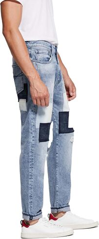 GUESS Men's Eco Relaxed Tapered Cropped Jeans in Saudi Arabia