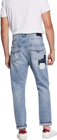 GUESS Men's Eco Relaxed Tapered Cropped Jeans in Saudi Arabia