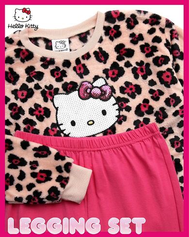 Hello Kitty Girls Sweater Set - 2 Piece Outfit with Soft Crewneck Sweater and Legging Pants Set for Girls (Sizes: 2T-12) in Saudi Arabia