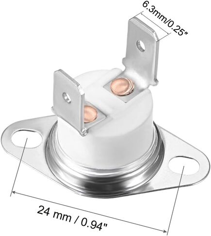 uxcell KSD301 Thermostat 130°C/266°F 10A Normally Closed N.C Adjust Snap Disc Temperature Switch for Microwave Oven Coffee Maker 5pcs in Saudi Arabia