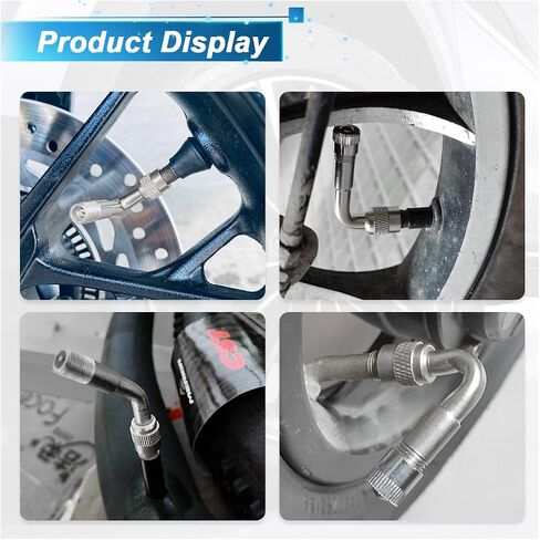 Car Tire Valve Stem Extenders, 45 Degree 90 Degree 135 Degree Tire Inflator Nozzle Extender, Brass Valve Extension Adaptor for Car, Dually Wheels Passenger Car, Motorcycle, Bike (6PCS) in Saudi Arabia