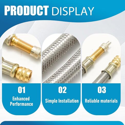 Stainless Steel Dually Valve Stem Extension Kit - Includes 4 Dual Tire Valve Extensions & 6 Valve Extender Adaptors (7.1 & 11.8 Inch) for Most Cars Trucks RVs in Saudi Arabia