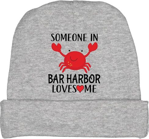 inktastic Someone in Bar Harbor Loves Me Baby Beanie Hat in Saudi Arabia